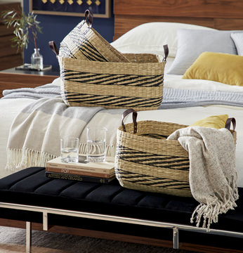 Set of Three Seagrass Baskets