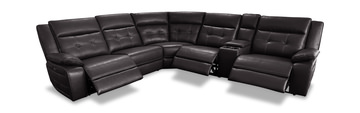 Kelso 6 Piece Leather Power Reclining Modular Sectional