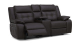 Kelso Leather Power Reclining Loveseat with Console thumbnail 3