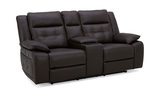 Kelso Leather Power Reclining Loveseat with Console thumbnail 2
