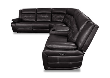 Kelso 6 Piece Leather Power Reclining Modular Sectional