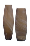 Set of 2 Carmel Swirl Vases thumbnail 1