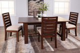 Emerson Solid Mahogany Salvage Trestle Table With 4 Chairs thumbnail 7