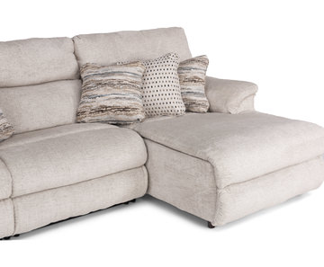 Retreat 3 Piece Power Reclining Modular Sectional with Massage - Right Arm Facing Chaise