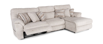 Retreat 3 Piece Power Reclining Modular Sectional with Massage - Right Arm Facing Chaise