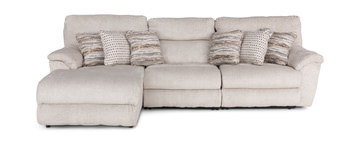 Retreat 3 Piece Power Reclining Modular Sectional with Massage - Left Arm Facing Chaise