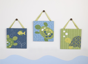 Turtle Reef Set of 3 Canvas Wall Art by Cocalo