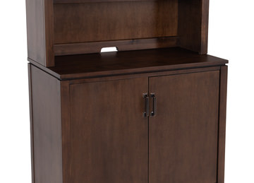 Two Door Cabinet With Hutch