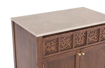 Surrey Hills Two Door Nightstand With Stone Top