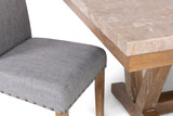 Vesper Trestle Table With 4 Upholstered Chairs thumbnail 3