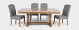 Vesper Trestle Table With 4 Upholstered Chairs thumbnail 2