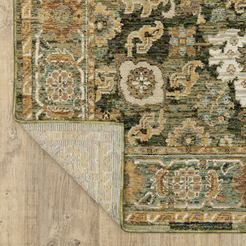 Andorra Green/Gold Area Rug - 5′3″ X 7′3″