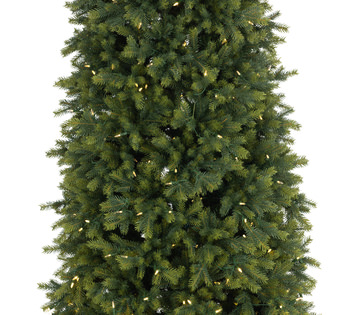 Highland Fir II 9′ Slim Artificial Christmas Tree With 650 Multi Function LED Lights