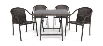 Cascade Vista 5 Piece Patio Dining Set - Square
