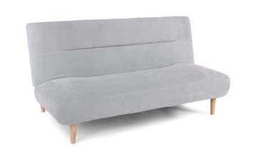 Lexicon Mackay Upholstered Click Clack Convertible Sofa in Light Gray