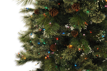 Oregon Pine 7.5′ Artificial Slim Christmas Tree with 500 Multi Function LED Lights