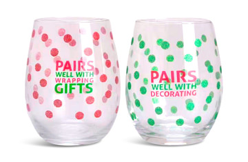 Stemless Wine Glass 2pc Set
