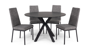 Asterisk Dining Table With 4 Linea Chairs