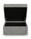 FLEXSTEEL Flex Pebble Dark Gray Live Smart Polyester Performance Fabric  Square 31 in. Storage Ottoman 9022092S31302 - The Home Depot