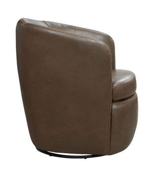 Kellen Leather Swivel Chair - Brown
