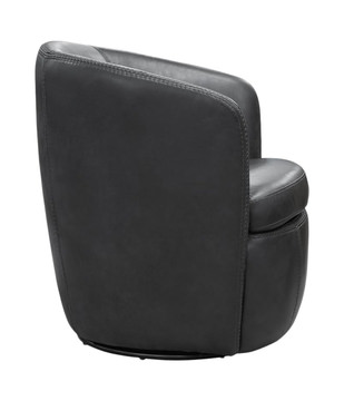 Kellen Leather Swivel Chair - Slate
