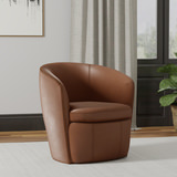 Kellen Leather Swivel Chair - Whiskey thumbnail 2