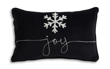 Snowflake Family Personalized Christmas Lumbar Velvet Throw Pillow