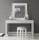 Adorned Vanity, Mirror And Stool Set thumbnail 2