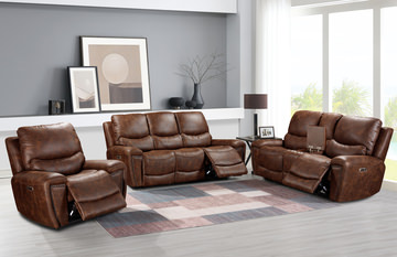 Dakota Power Reclining Sofa - Walnut