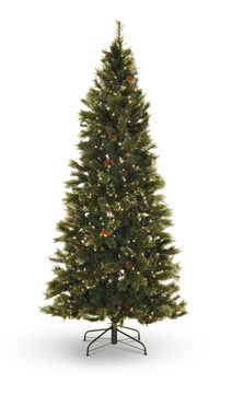 7.5' Pre-Lit Medium Iridescent Pine Artificial Christmas Tree - Multi-Color  LED Lights