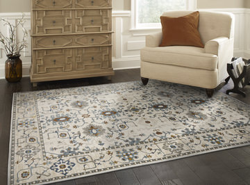 Ellington Ivory/Blue 3′10″ X 5′5″ Area Rug