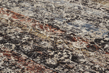 Caprio Blue Rust Area Rug - 2′0″ x 3′4″