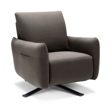 Keta Leather Power Recliner - Dark Walnut