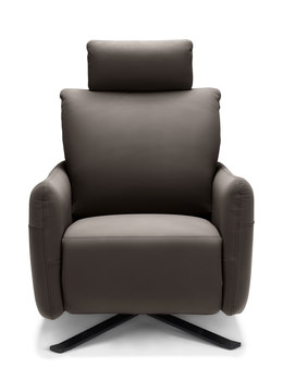Keta Leather Power Recliner - Dark Walnut