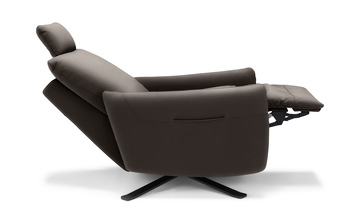 Keta Leather Power Recliner - Dark Walnut