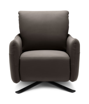 Keta Leather Power Recliner - Dark Walnut