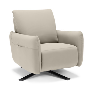 Keta Leather Power Recliner - Stone