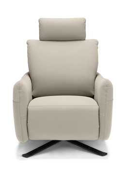 Keta Leather Power Recliner - Stone