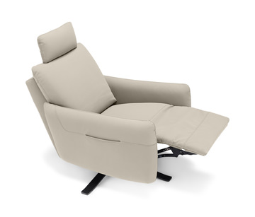 Keta Leather Power Recliner - Stone