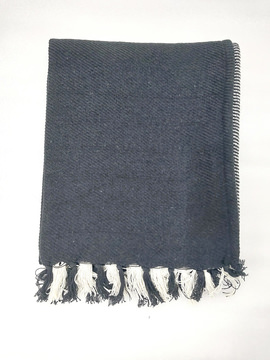 Large Plaid Fringe Throw