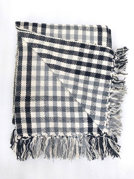 Herringbone Plaid Throw