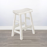 Captiva 30″ Saddle Stool-White Sand Finish thumbnail 2
