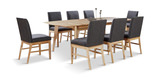 Esmond Solid Hickory Dining Table With 4 Parson Chairs thumbnail 6