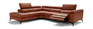 Alfa 2 Piece Leather Sectional - Left Chaise