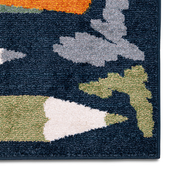 Crayons Navy/Multi - 5′3″ x 7′0″ Area Rug