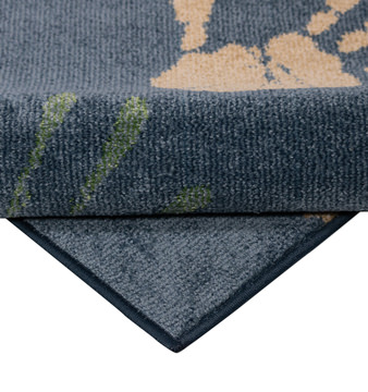 Handprints Blue - 5′3″ x 7′0″ Area Rug