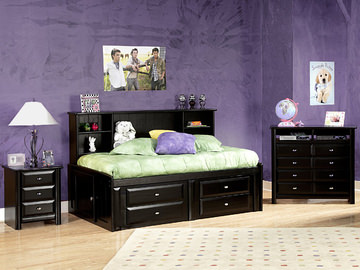 Laguna Twin Roomsaver Bed - Black Cherry