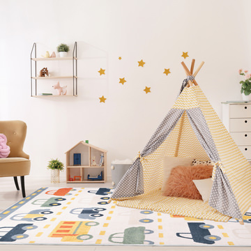 Traffic White Area Rug - 2′7″ X 3′11″