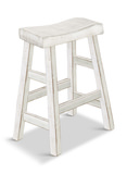 Captiva 30″ Saddle Stool-White Sand Finish thumbnail 1