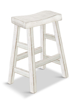 image Captiva Saddle Stool - White Sand